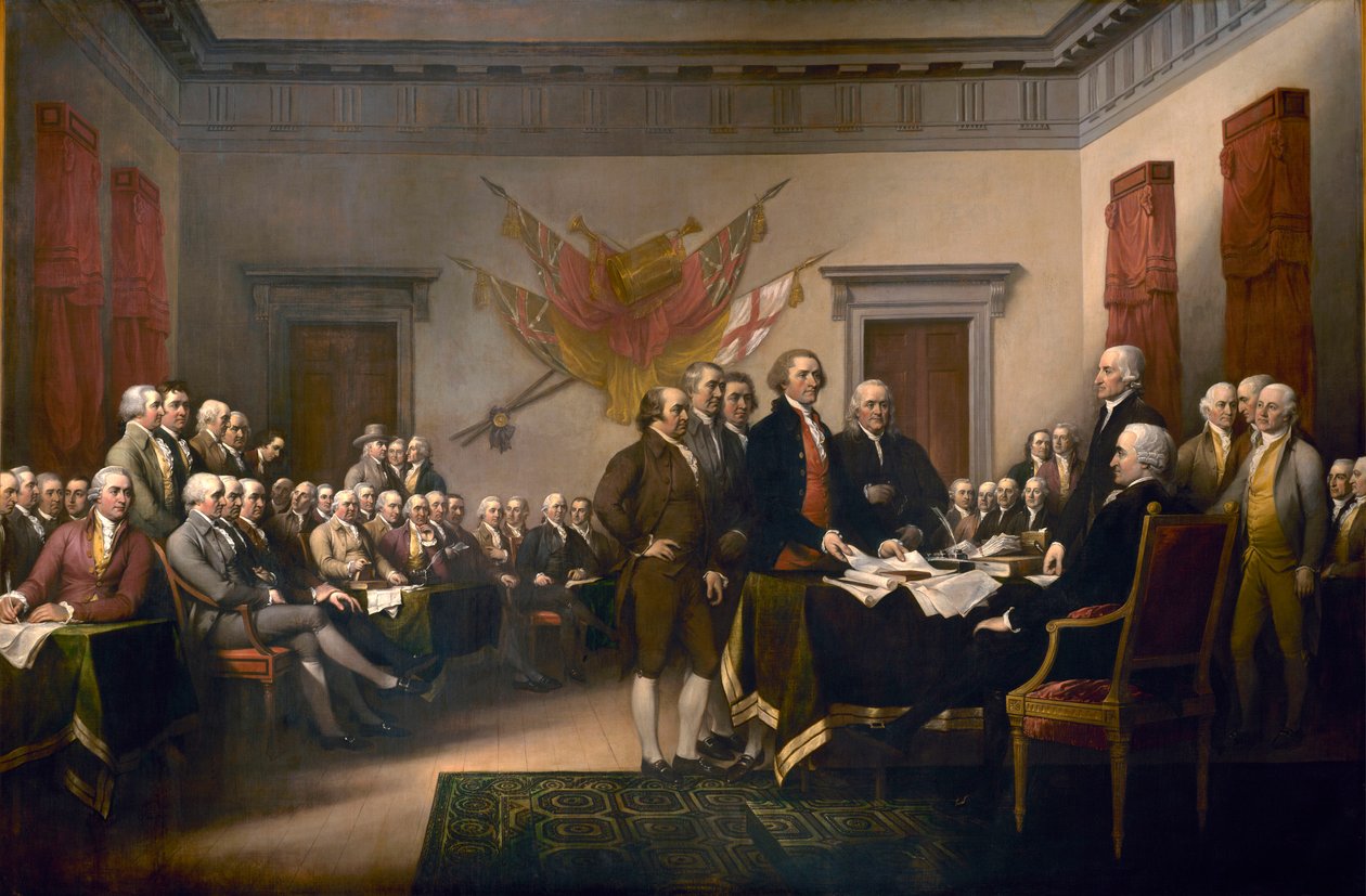 Függetlenségi Nyilatkozat, 1819. alkotó: John Trumbull