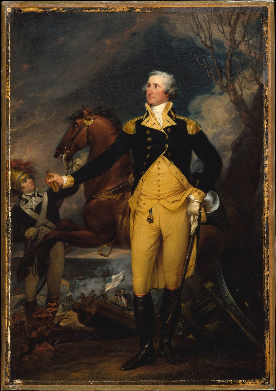 George Washington a trentoni csata előtt alkotó: John Trumbull