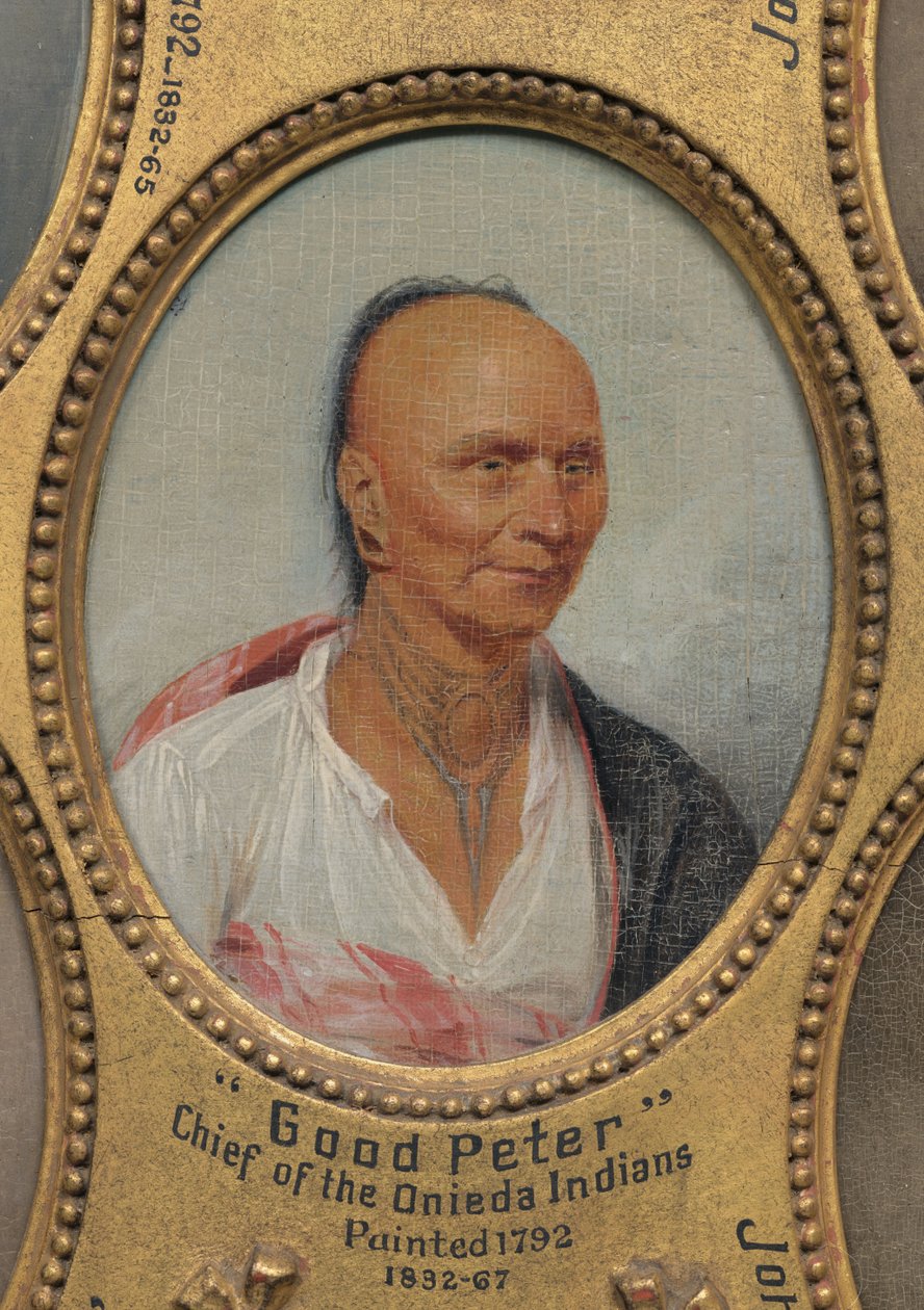 „Guter Peter“, Häuptling der Oneida-Indianer (ca. 1717-1793) alkotó: John Trumbull