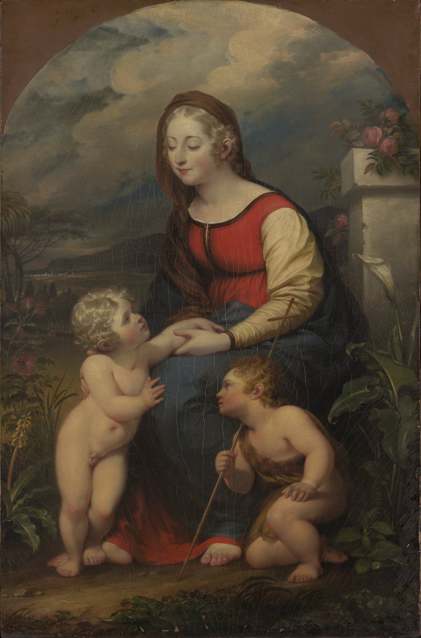 Madonna és gyermeke Keresztelő Szent Jánossal alkotó: John Trumbull