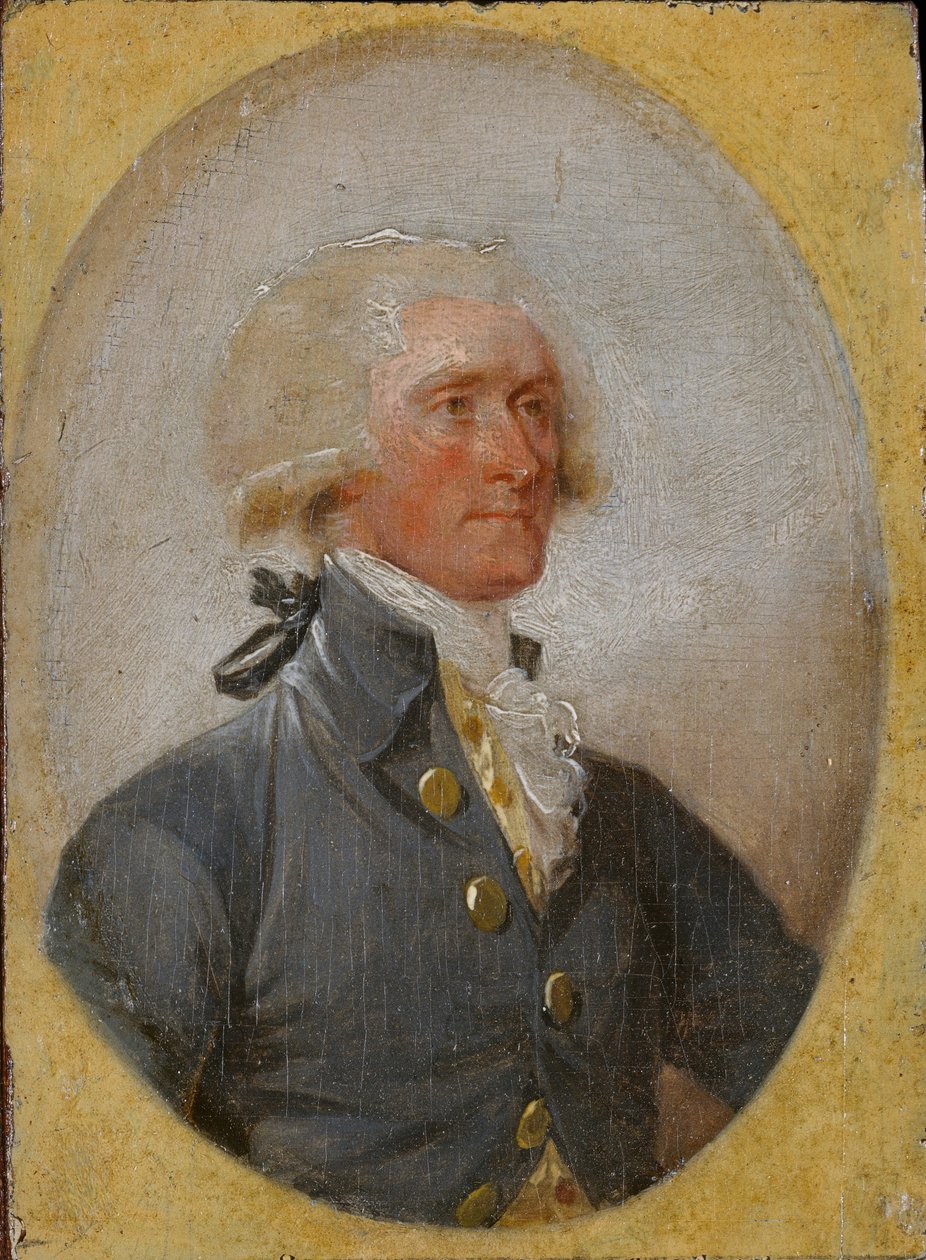 Thomas Jefferson miniatűr portréja 33 évesen alkotó: John Trumbull