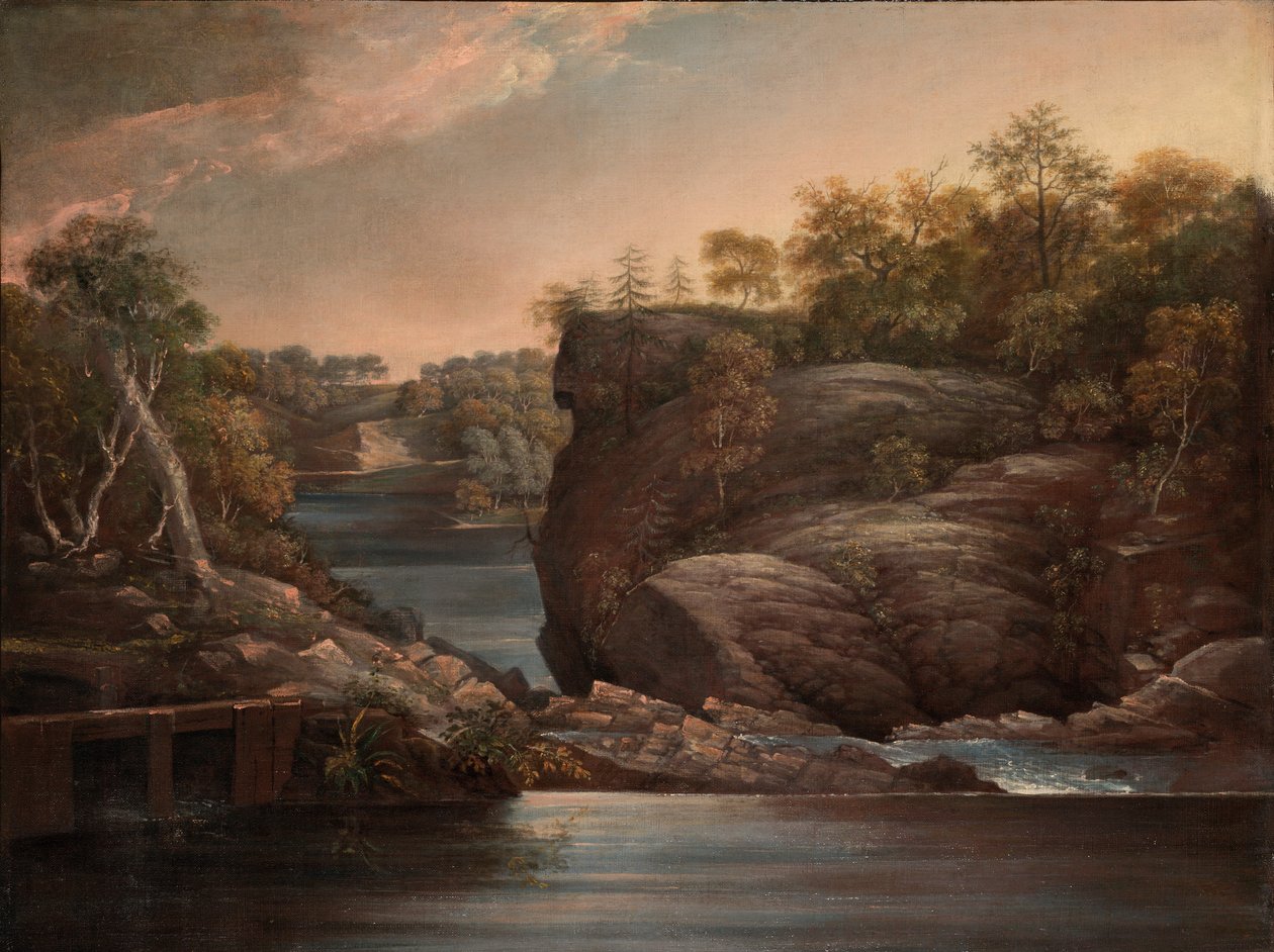 Norwich Falls (vagy The Falls of the Yantic Norwich-ban) alkotó: John Trumbull