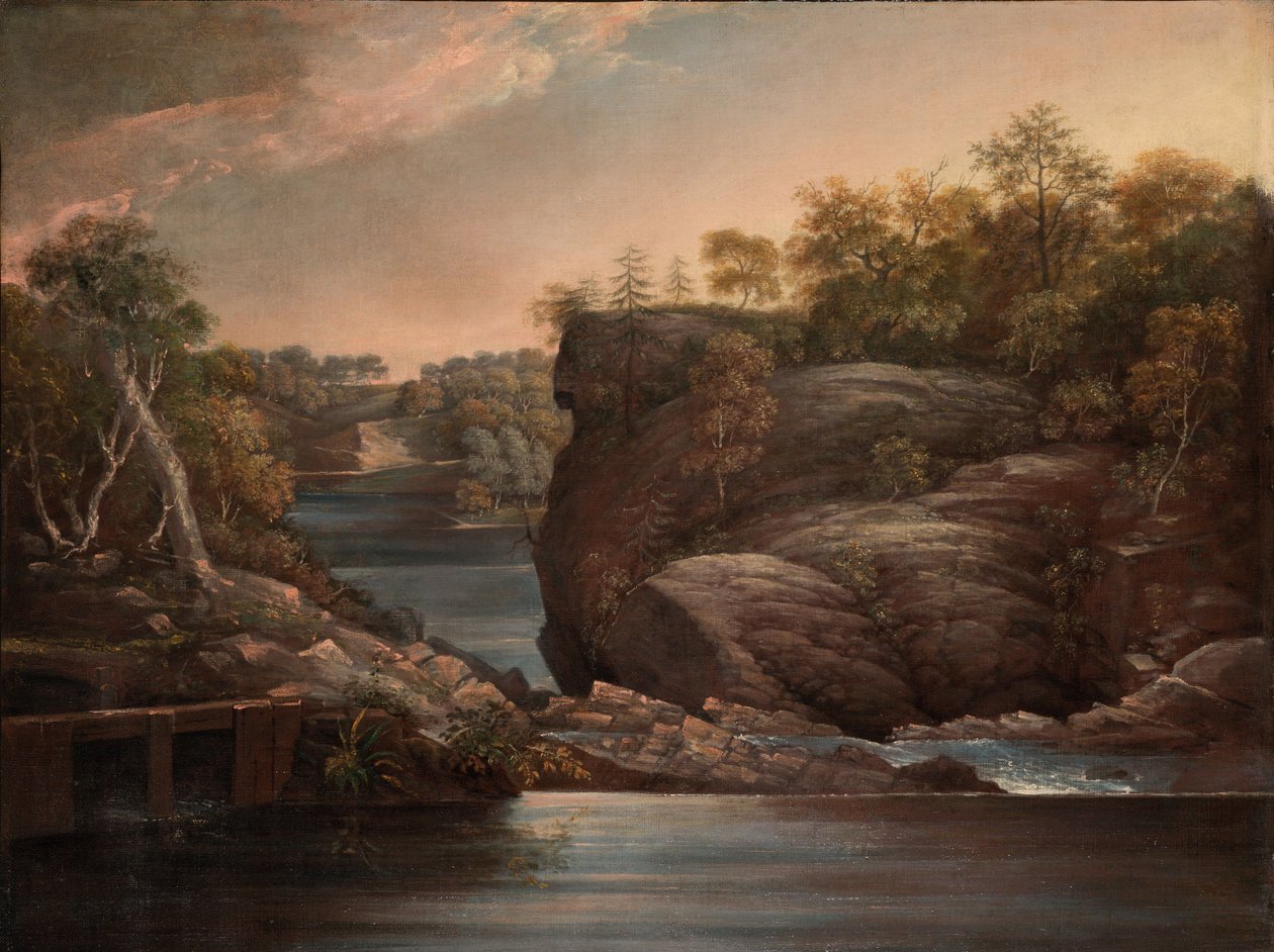Norwich-vízesés (vagy a Yantic-folyó norwichi vízesése) alkotó: John Trumbull