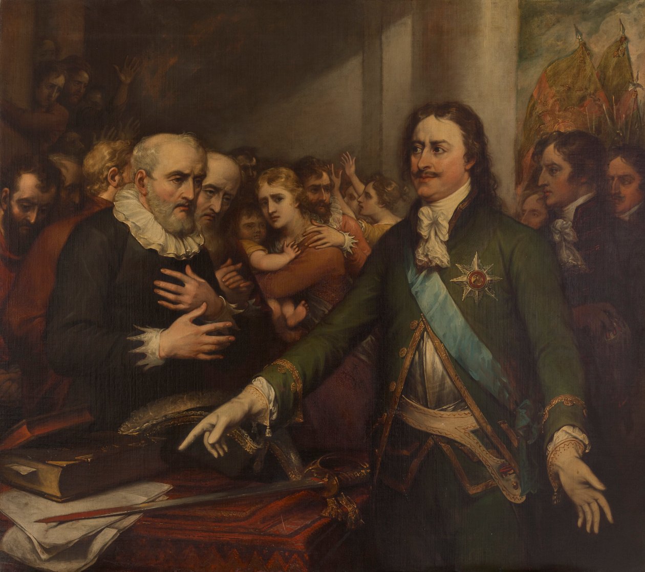 Nagy Péter Narva elfoglalásakor, 1704 alkotó: John Trumbull