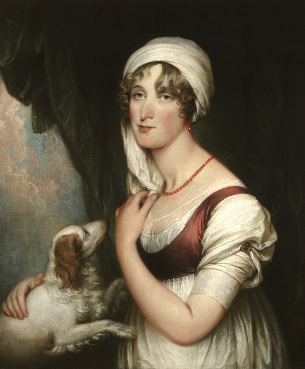 Sarah Trumbull spániellel, 1802 körül alkotó: John Trumbull