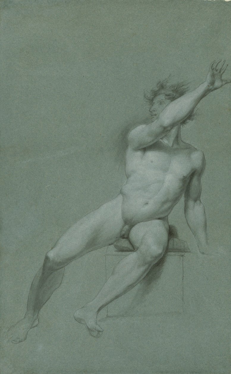 Vázlat egy férfi akt-élettanulmányról alkotó: John Trumbull