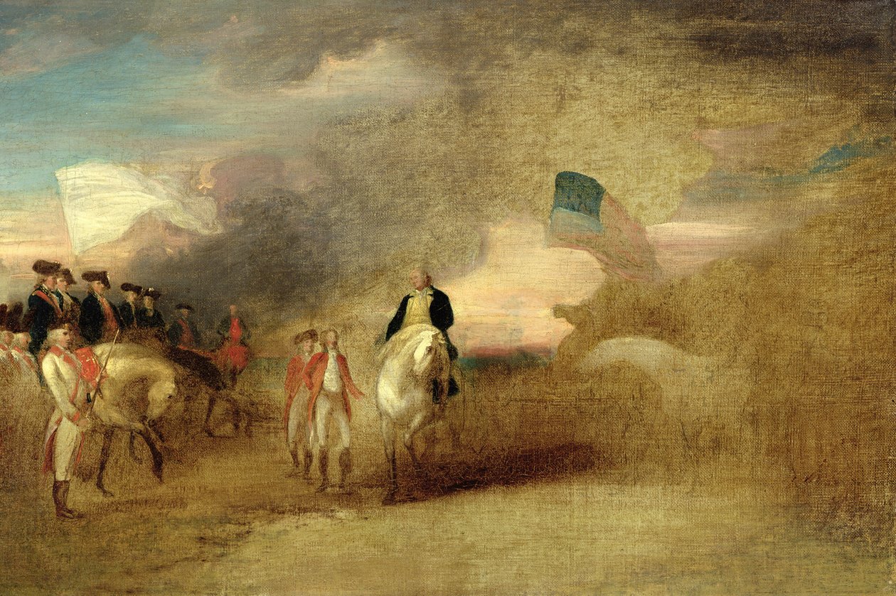 Cornwallis feladása Yorktownban, 1787 alkotó: John Trumbull