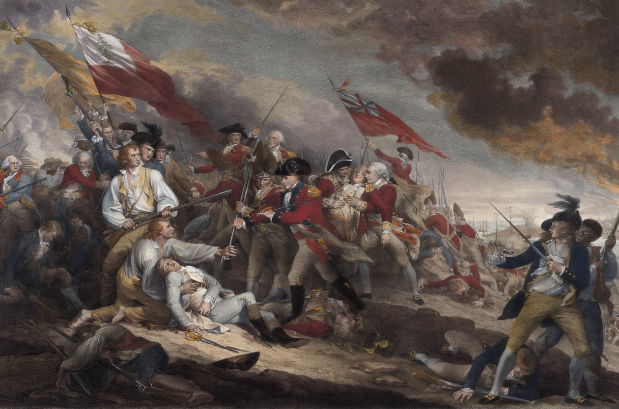 Warren tábornok halála a Bunker Hill-i csatában, 1775. június 17., pub. 1786 alkotó: John Trumbull