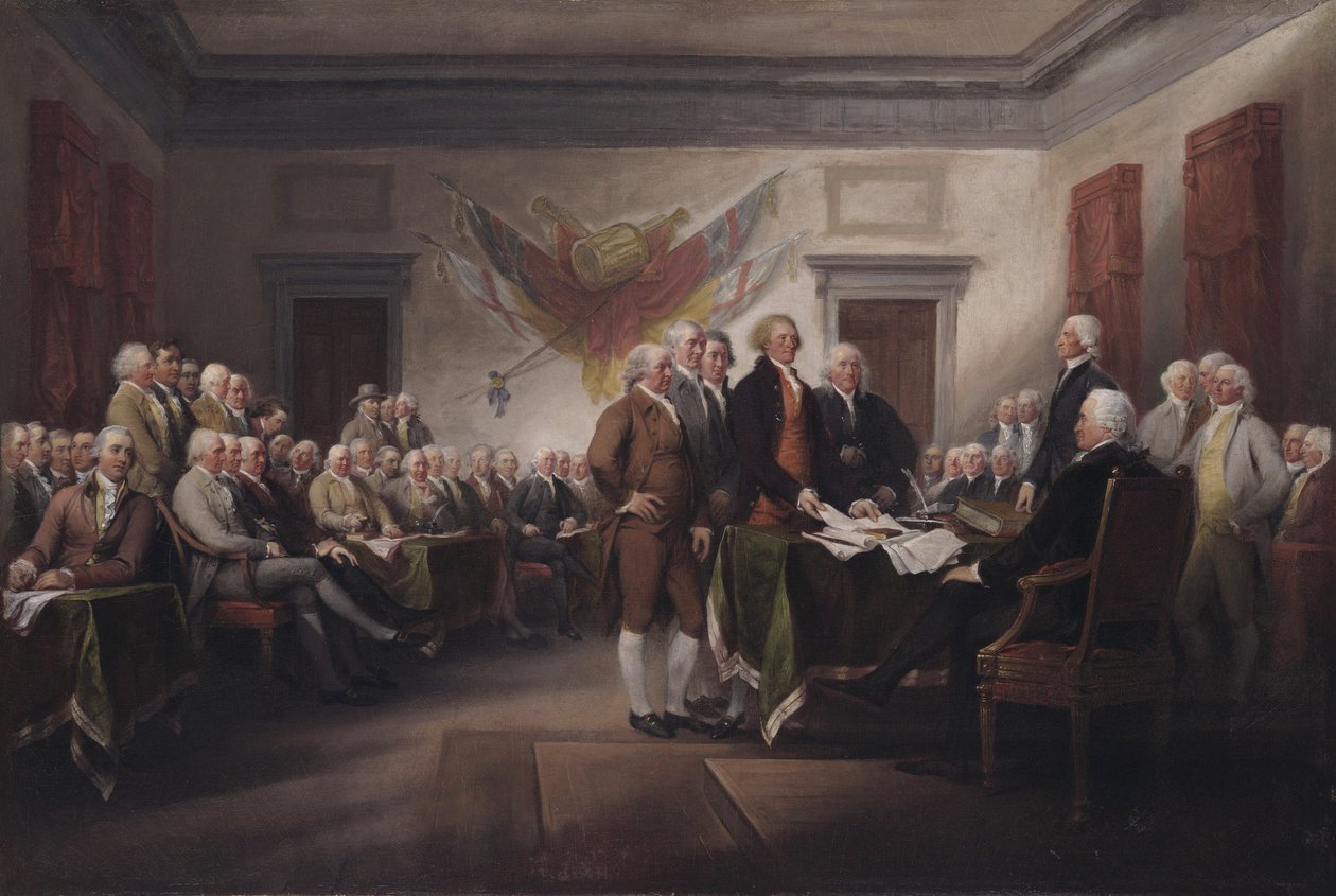 A Függetlenségi Nyilatkozat július 4 alkotó: John Trumbull