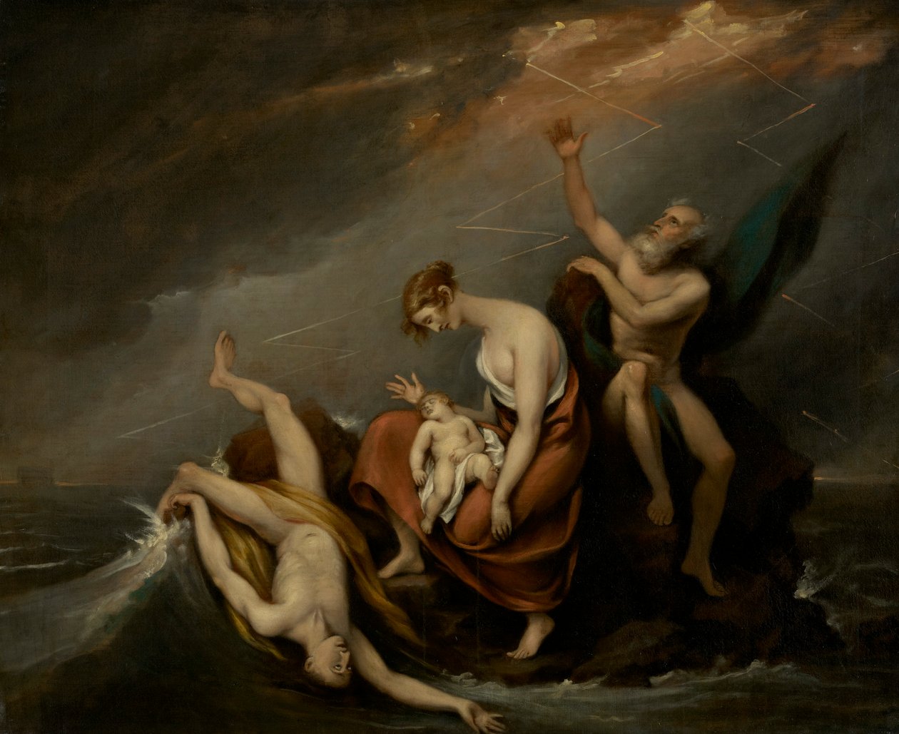 Az utolsó család, aki elpusztult az özönvízben (1Mózes 7:4-24) alkotó: John Trumbull