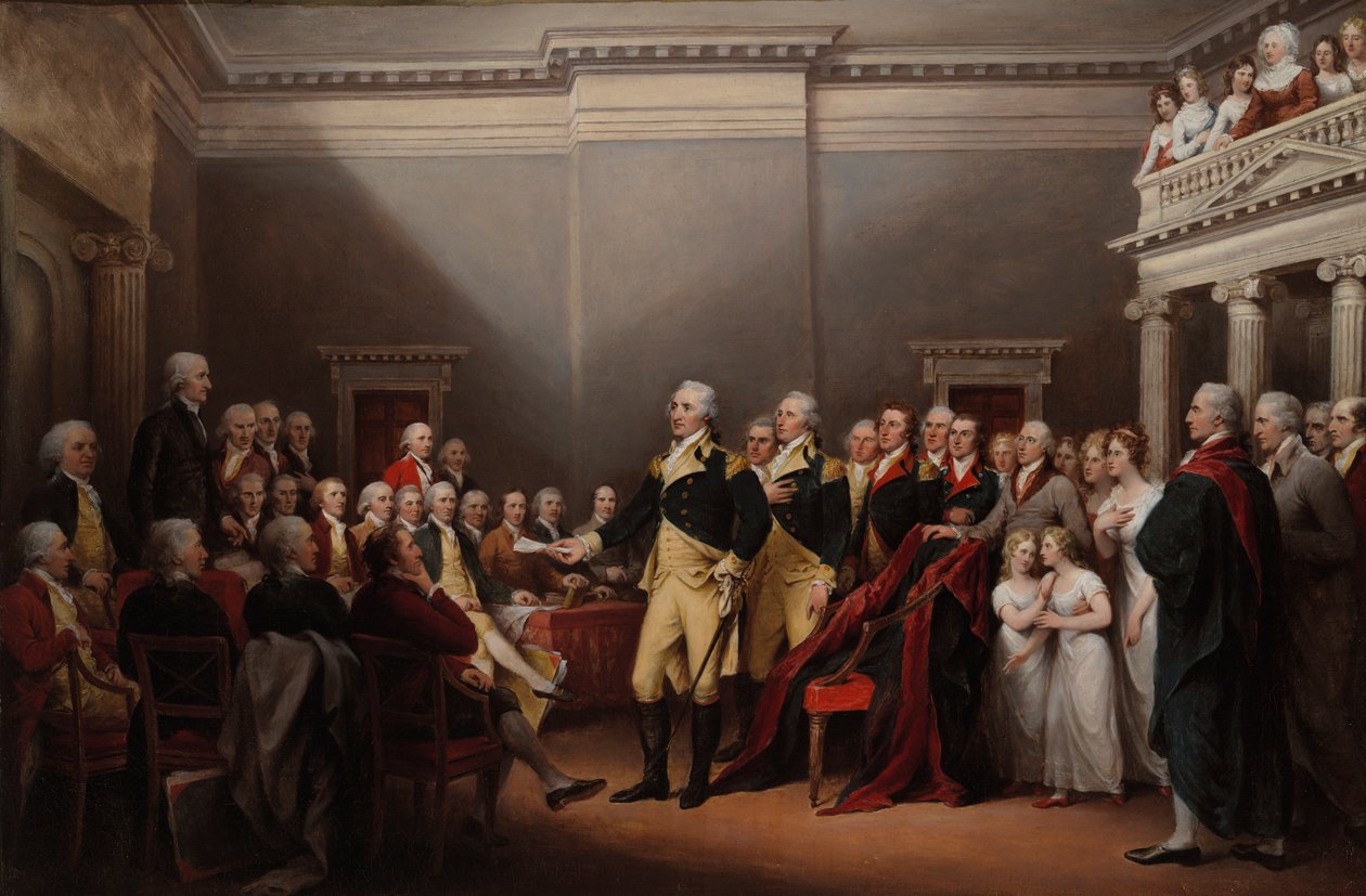 Washington tábornok lemondása, 1783. december 23 alkotó: John Trumbull