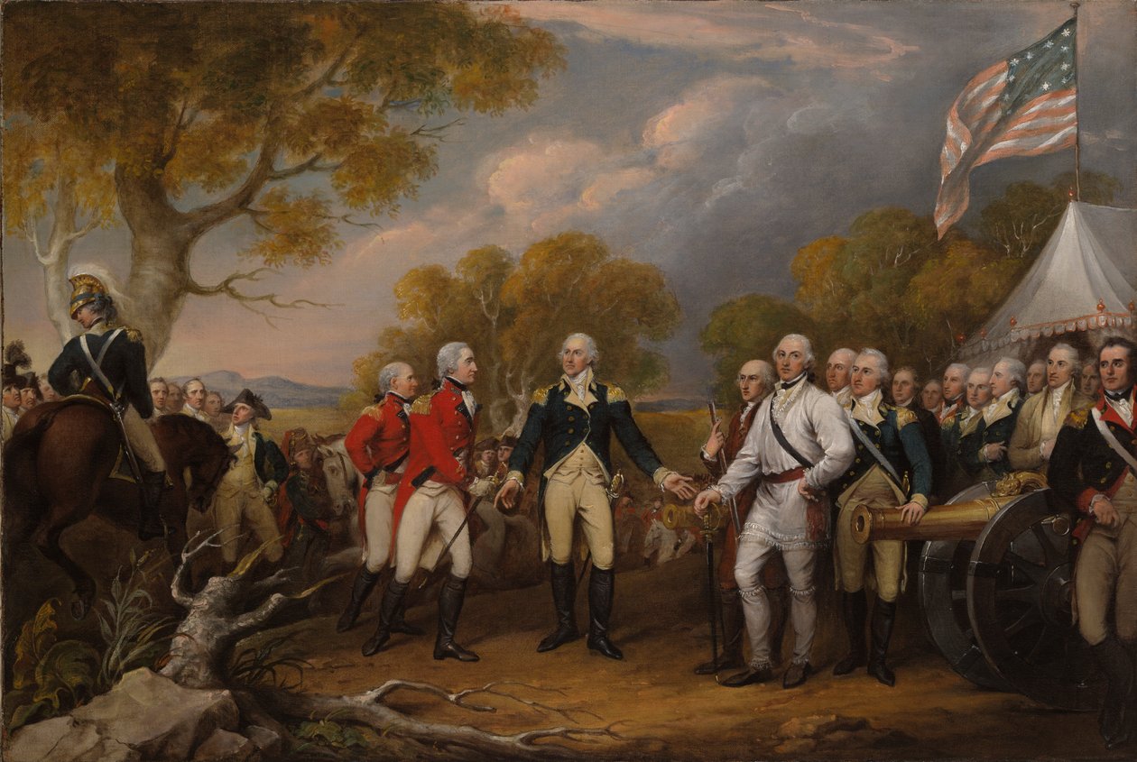Burgoyne tábornok megadása Saratogában, 1777. október 16 alkotó: John Trumbull