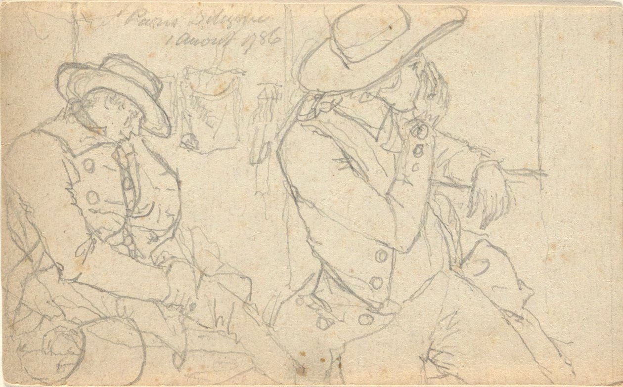 Cím nélkül, fólióból: Vázlatok Franciaországban és Németországban, a 22 lap egyike a Folio B-ben alkotó: John Trumbull
