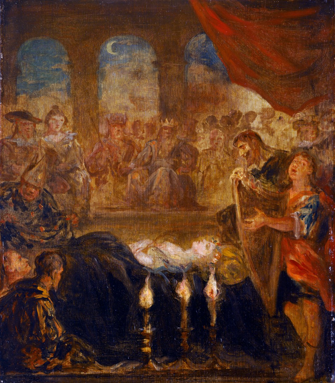 Don Quijote és a lány a bieren (olaj, vászon) alkotó: John Vanderbank