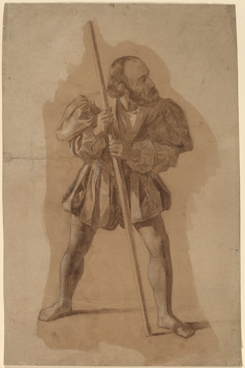 Figura jelmez tanulmány a Columbus falfestményhez, Washington, D.C. alkotó: John Vanderlyn