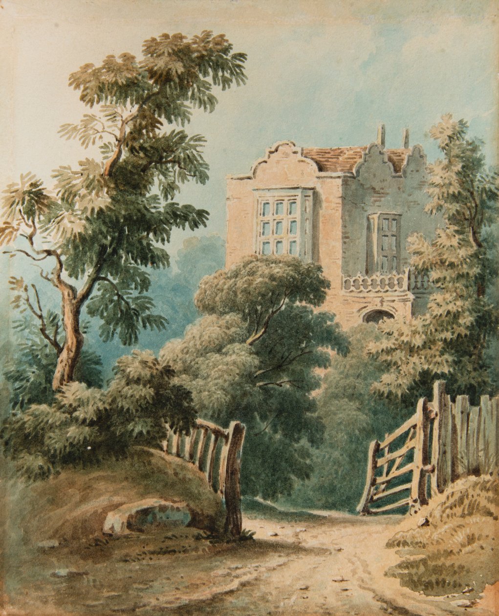 Holland House, Kensington (akvarell) alkotó: John Varley