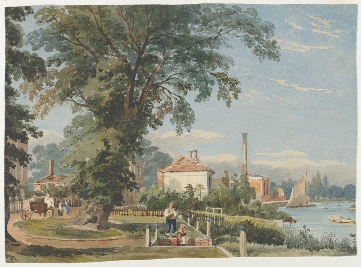 A Temzén, Hammersmithnél alkotó: John Varley