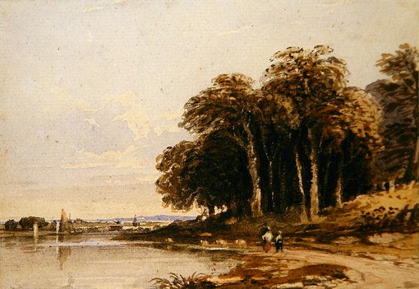 Folyói táj (akvarell) alkotó: John Varley