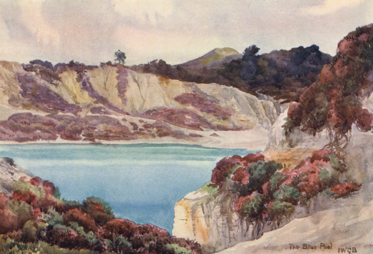 A kék medence (színes litográfia) alkotó: John W.G. Bond