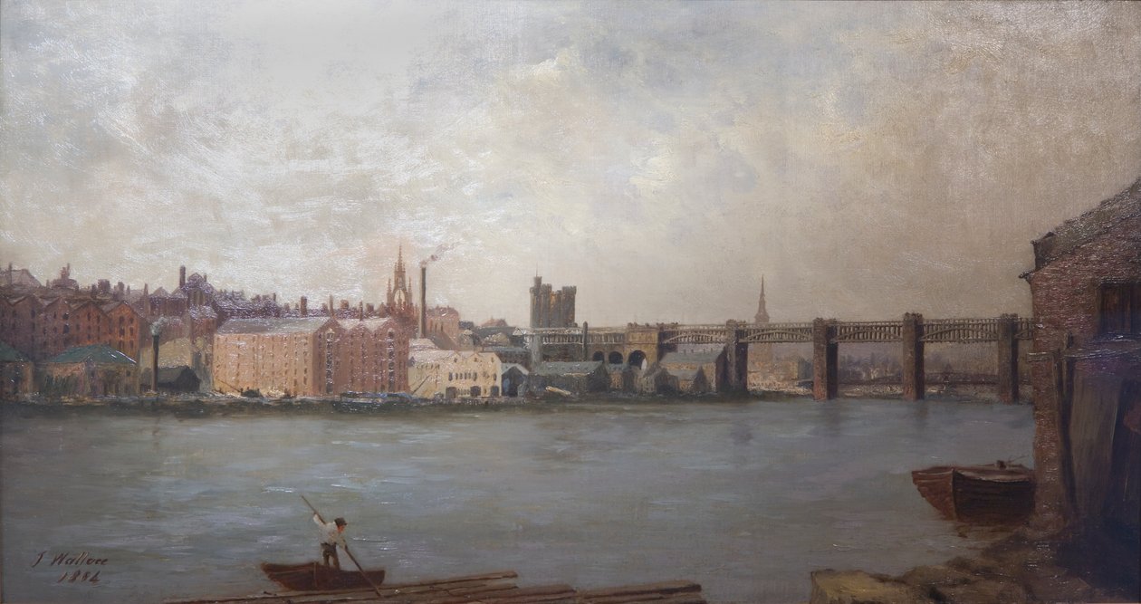 Newcastle upon Tyne délnyugatról, 1884 alkotó: John Wallace