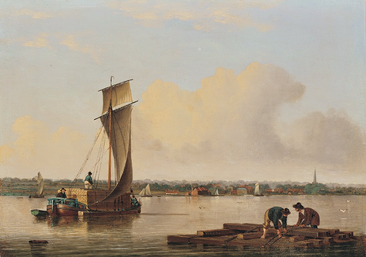 Keel a Humberen, 1820-as évek vége (olaj, tábla) alkotó: John Ward