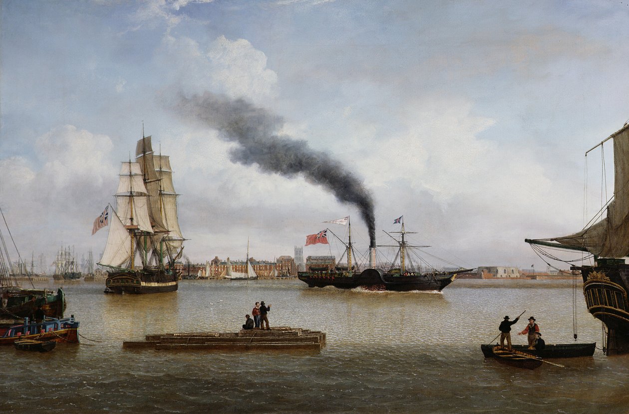 Az S.S. Forfarshire elhagyja Hull-t utolsó útján (olaj, vászon) alkotó: John Ward