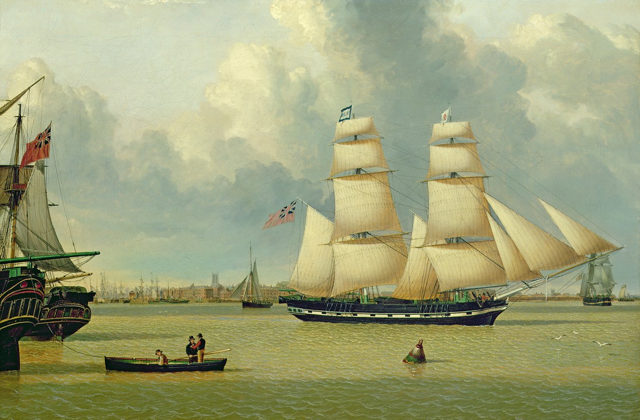 A "Helen" nevű brigg Hullnál, 1837 körül (olaj, vászon) alkotó: John Ward