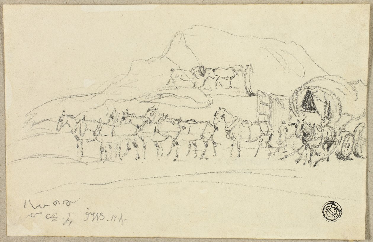 Kocsi nyolc lóval, amelyet felkapcsolnak alkotó: John Ward
