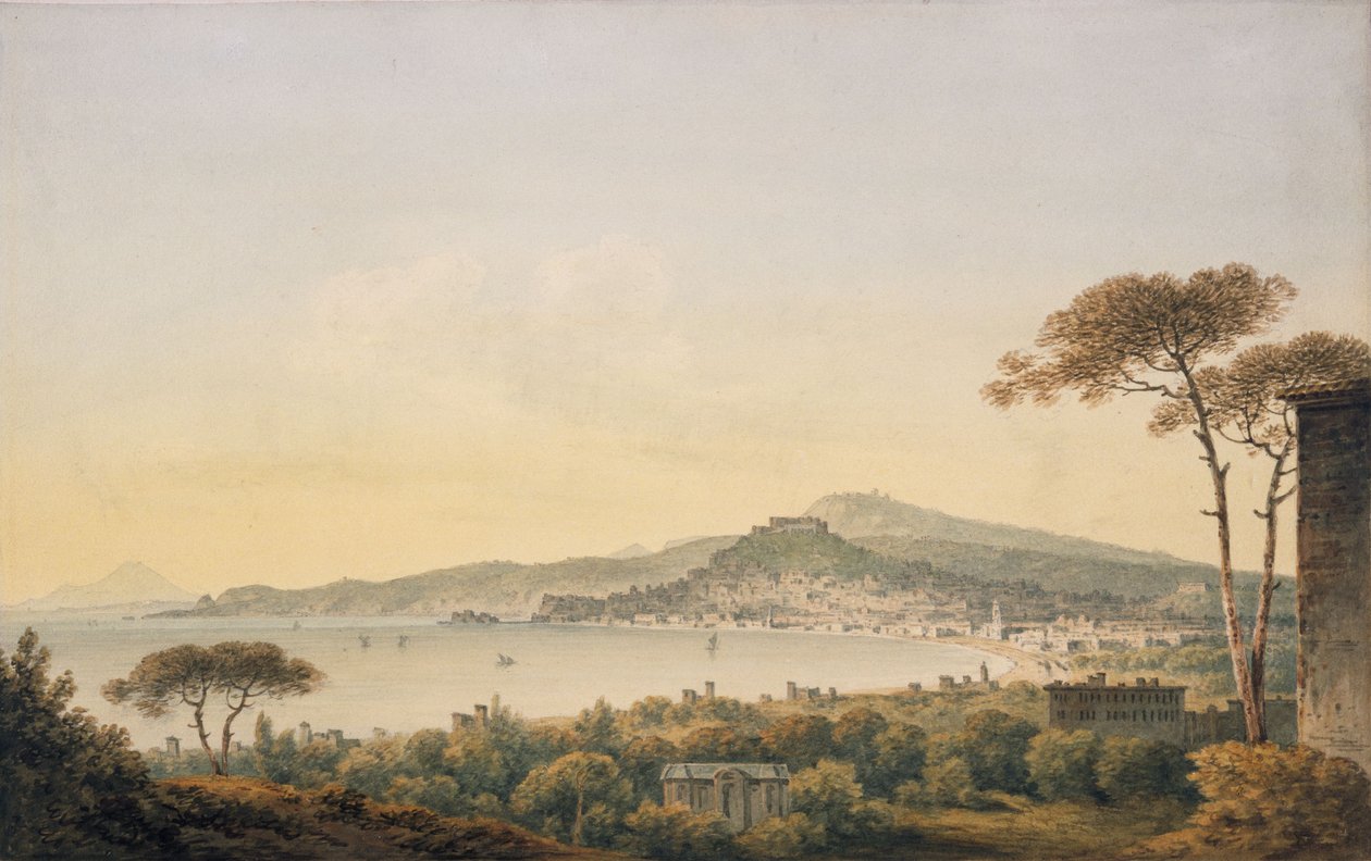 Nápoly Sir William Hamilton villájából, 1780-1782 alkotó: John Warwick Smith