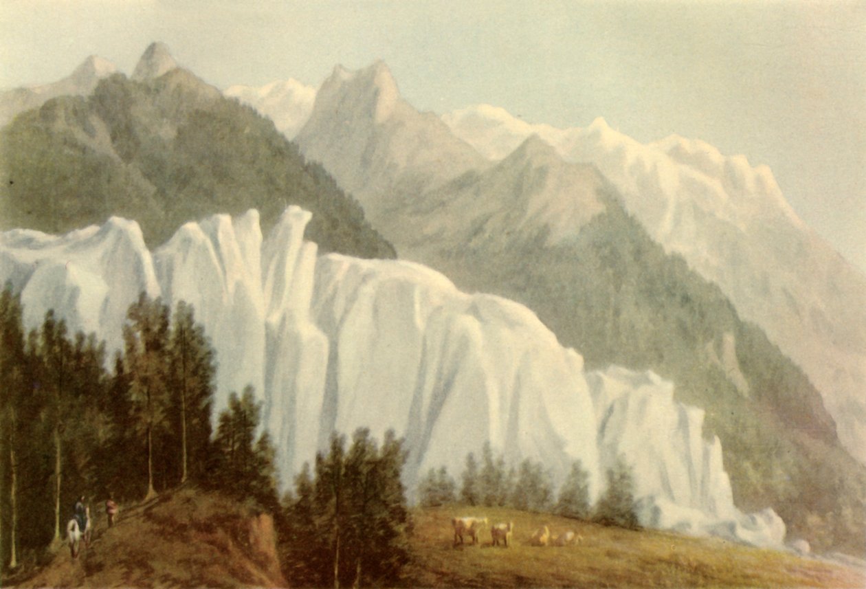 "The Glacier des Bossons, Chamonix", 1786, 1946. alkotó: John Warwick Smith