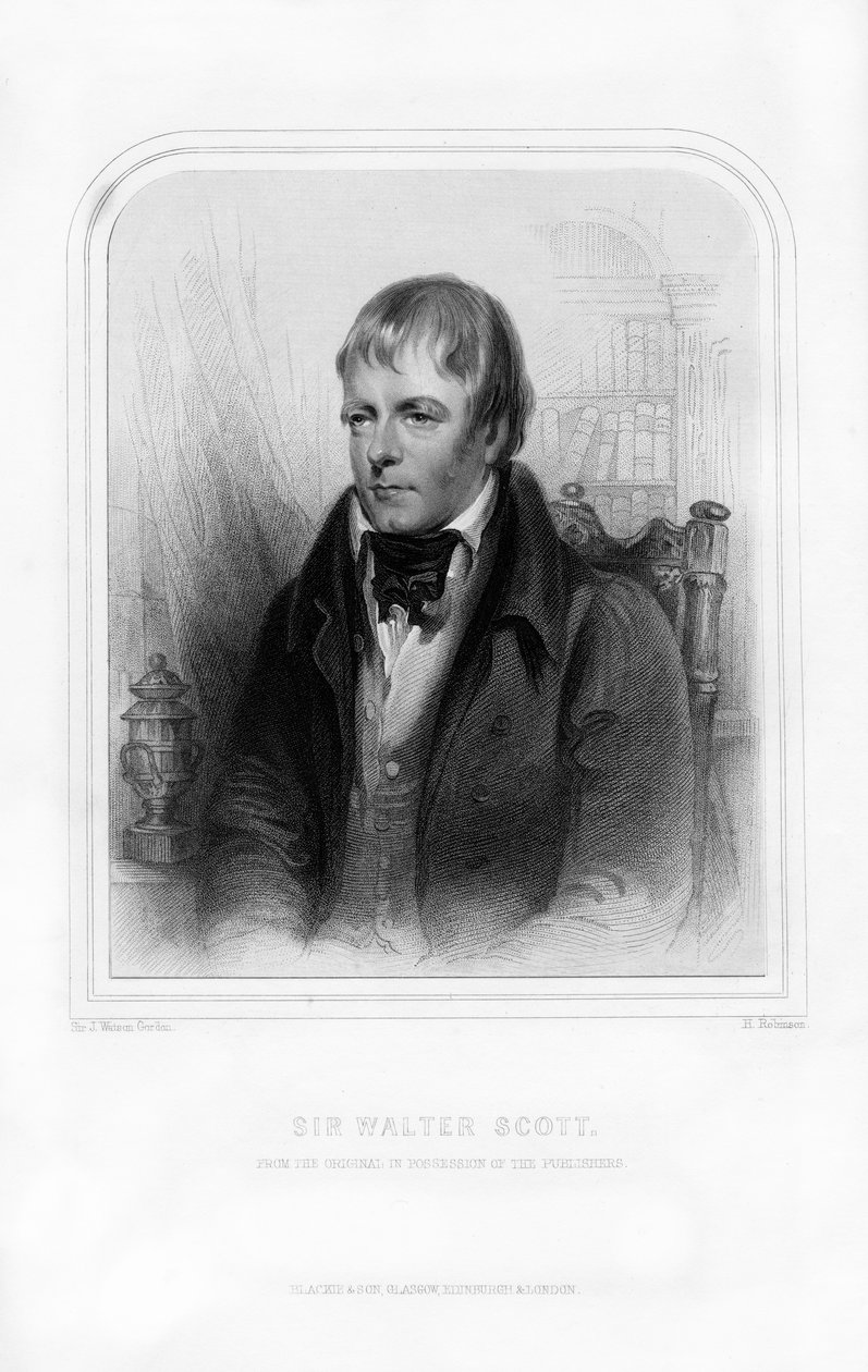 Sir Walter Scott, 1. Baronet, skót történelmi regényíró és költő, 1870. alkotó: John Watson Gordon