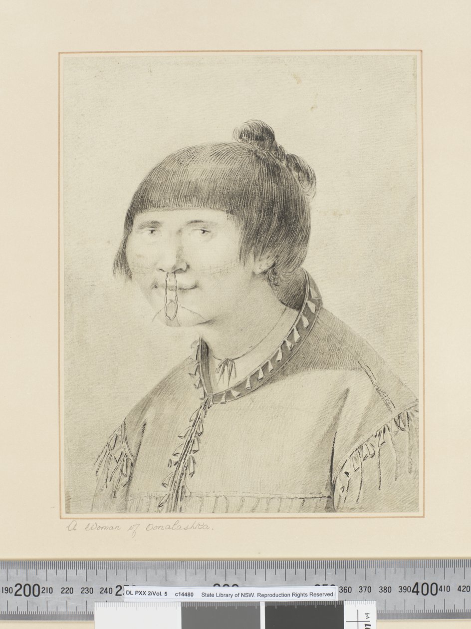 F.29 A Woman of Oonalashka, 1773-84 körül (akvarell) alkotó: John Webber
