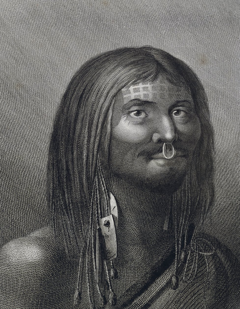 Polinéz férfi a Nootka Soundról, John Webber (1752-1793) illusztrációja James Cook (1728-1779) harmadik útja során (1776-1779), alkotó: John Webber