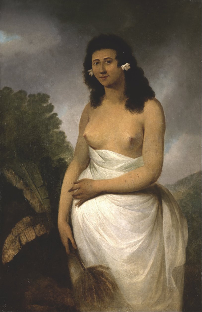 Poedooa, Orea, Ulaitea királyának leánya, Társadalmi Szigetek, portréja alkotó: John Webber