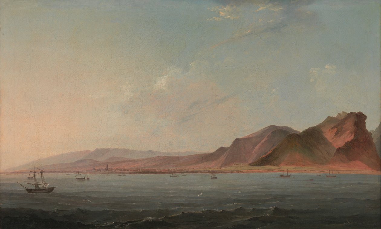Kilátás Santa Cruzra, Tenerife alkotó: John Webber