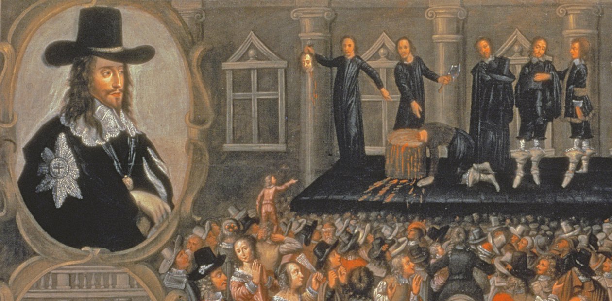 I. Károly király 1649-es kivégzésének szemtanúi ábrázolása (70021-es részlet) alkotó: John Weesop