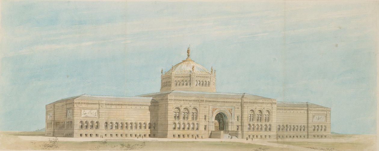 Kolumbiai Világkiállítás Szépművészeti Múzeum, Chicago, Illinois, Perspektíva alkotó: John Wellborn Root