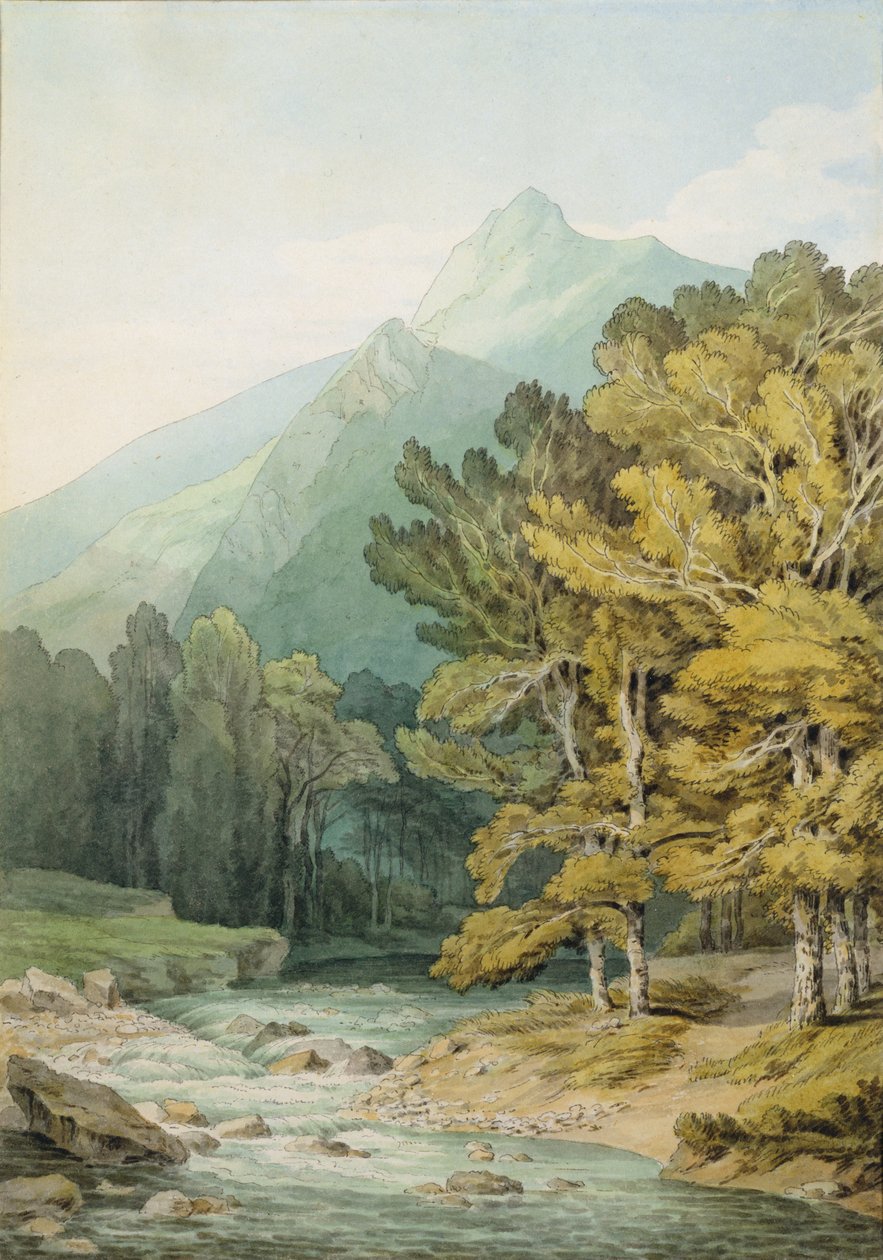 On the Dart in Holne Chase (wc papíron) alkotó: John White Abbott