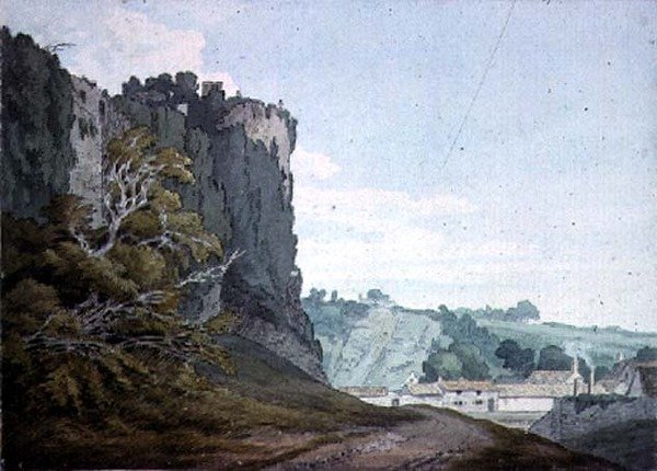A Chepstow kastély egy része, Monmouthshire alkotó: John White Abbott