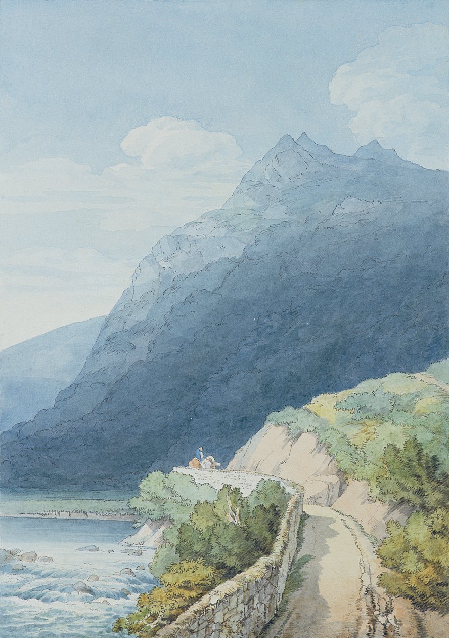 The Dart at Holne Chase, Devon (wc, toll és tus) alkotó: John White Abbott