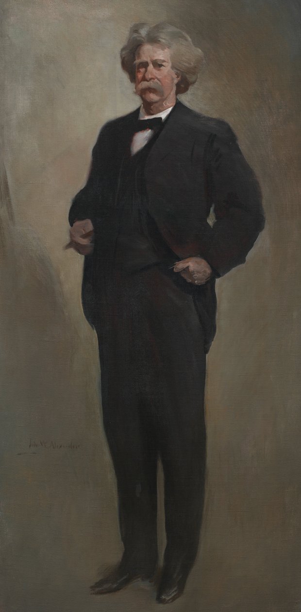 Samuel L. Clemens Mark Twain, 1912 vagy 1913. alkotó: John White Alexander