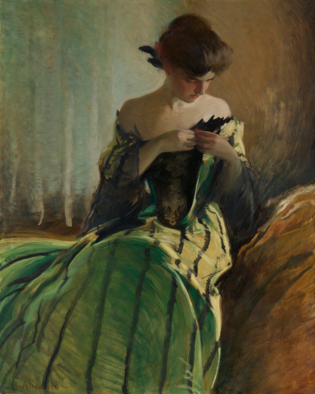 Fekete-zöld tanulmány, 1906. alkotó: John White Alexander