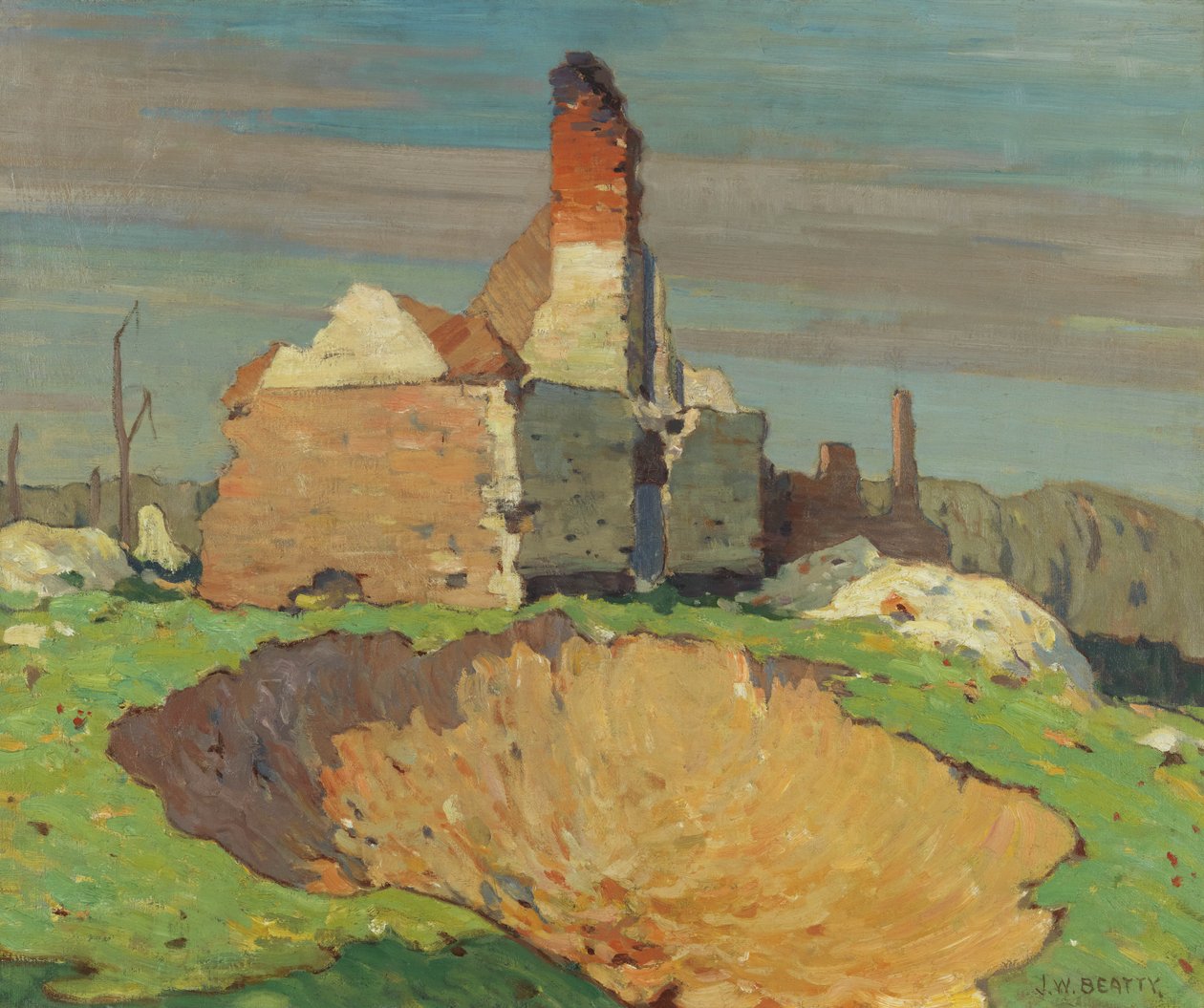 A Shell Hole, 1914-19 alkotó: John William Beatty