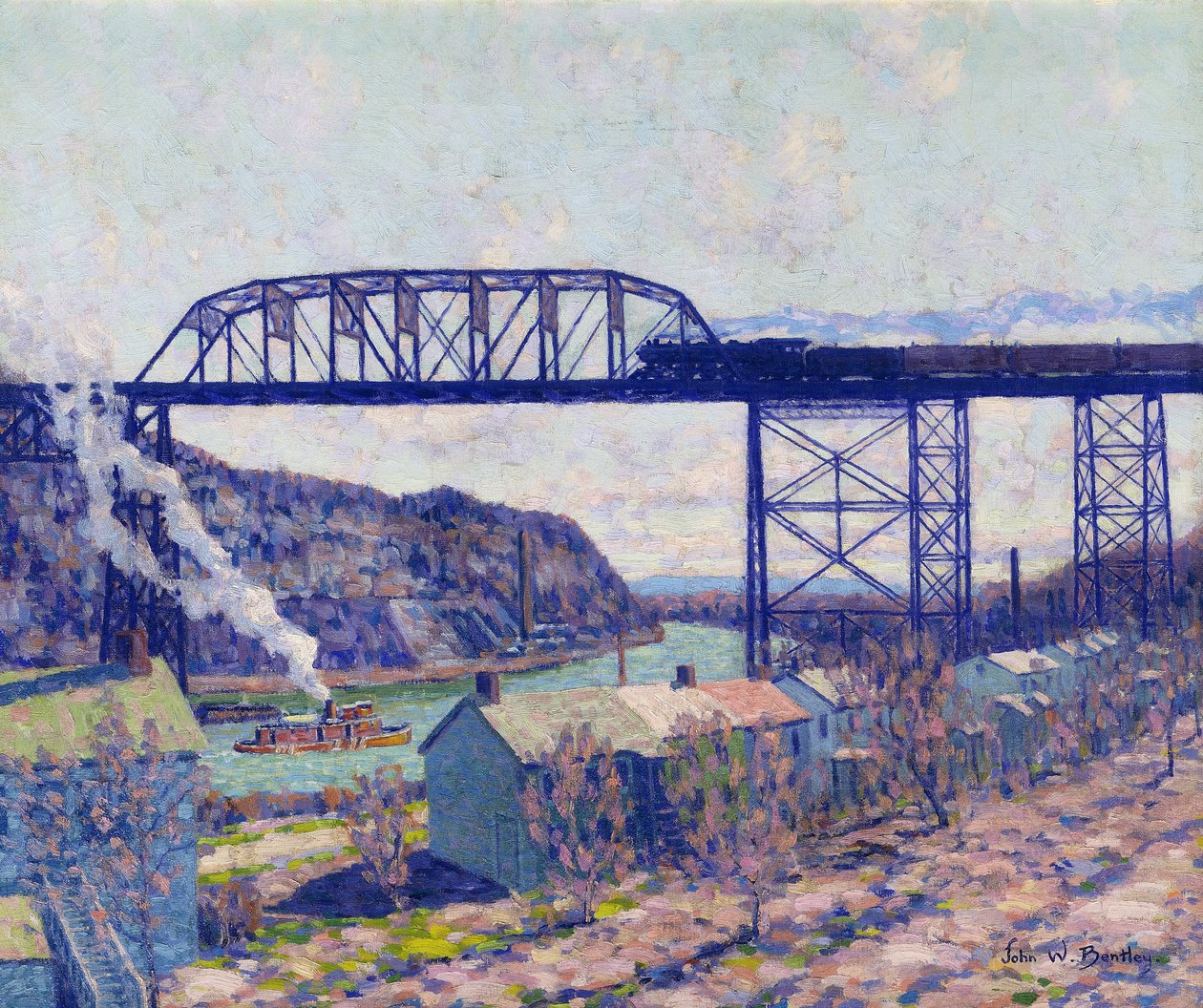 On the Rondout (olaj, vászon) alkotó: John William Bentley