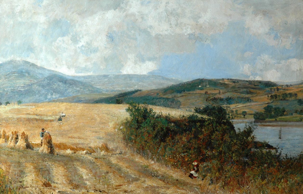 Szüreti idő a Conway folyón, 1890 körül alkotó: John William Buxton Knight