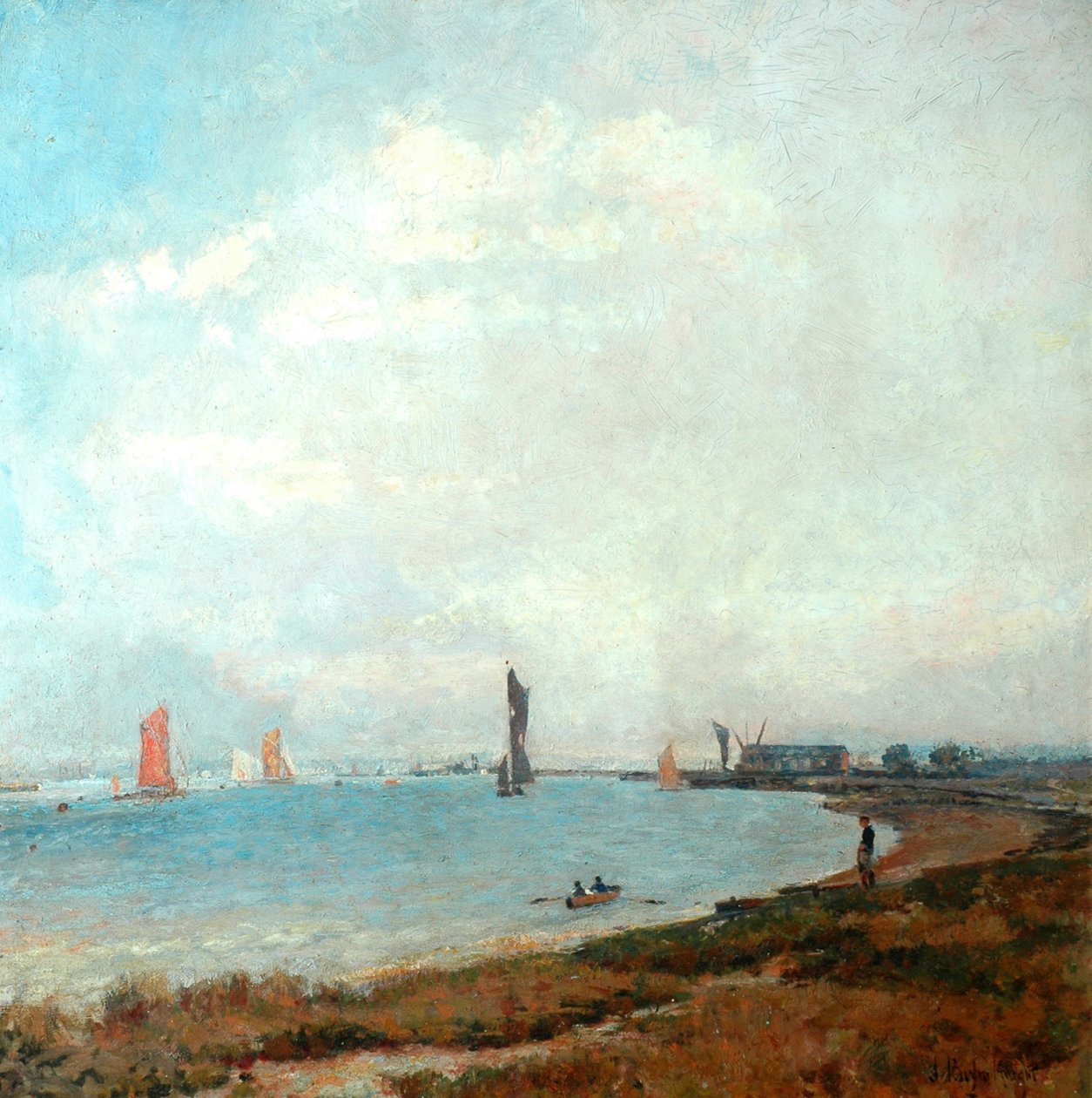 Poole kikötője, 1900-2008 körül alkotó: John William Buxton Knight