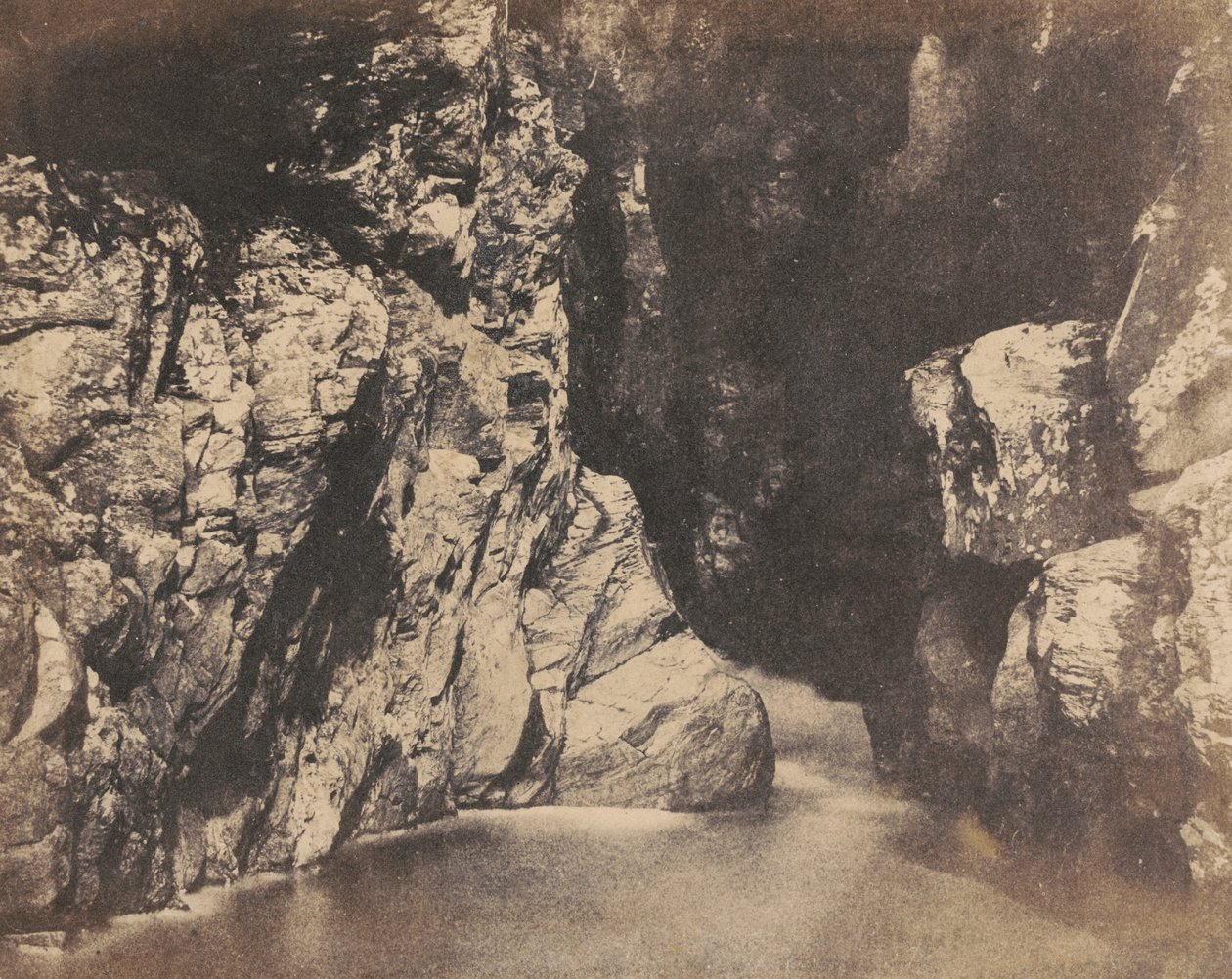 Egy medence partja, a dunkerdami dübörgő híd,c. 1853 (fotó) alkotó: John William Dudgeon