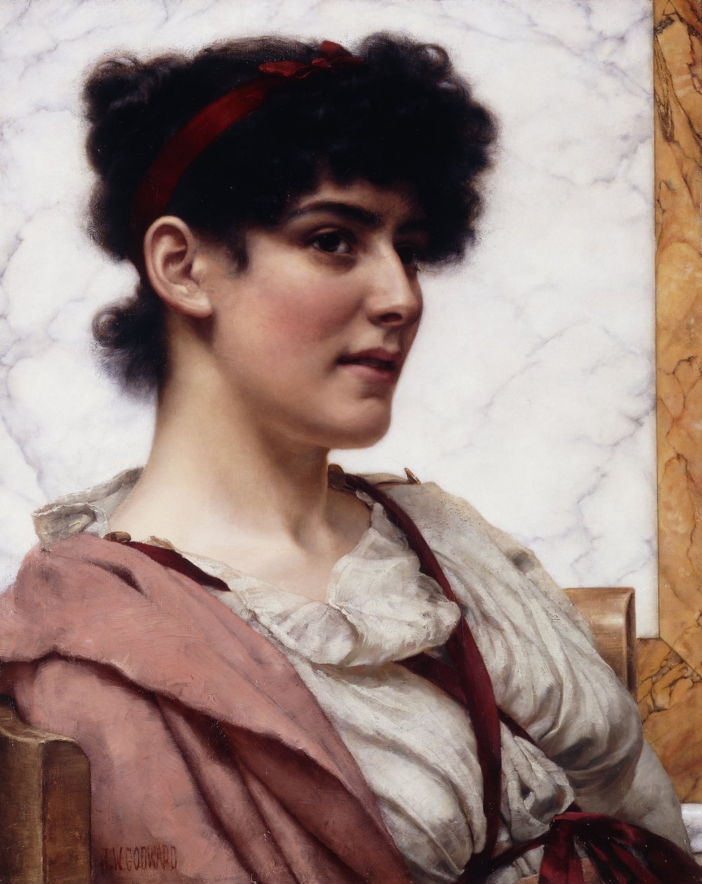Egy római szépség, 1889 körül alkotó: John William Godward