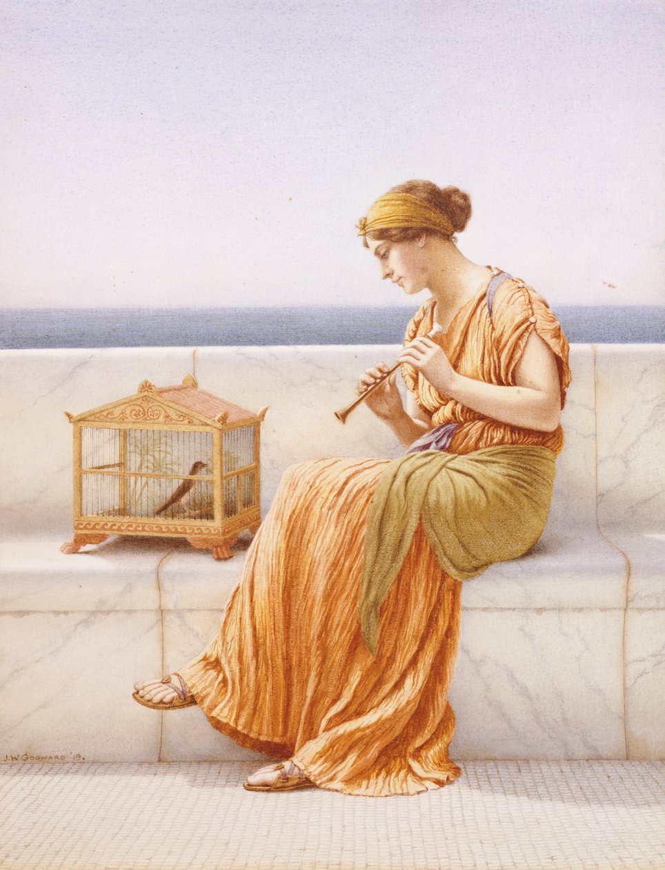 Egy dal szavak nélkül, 1919 alkotó: John William Godward
