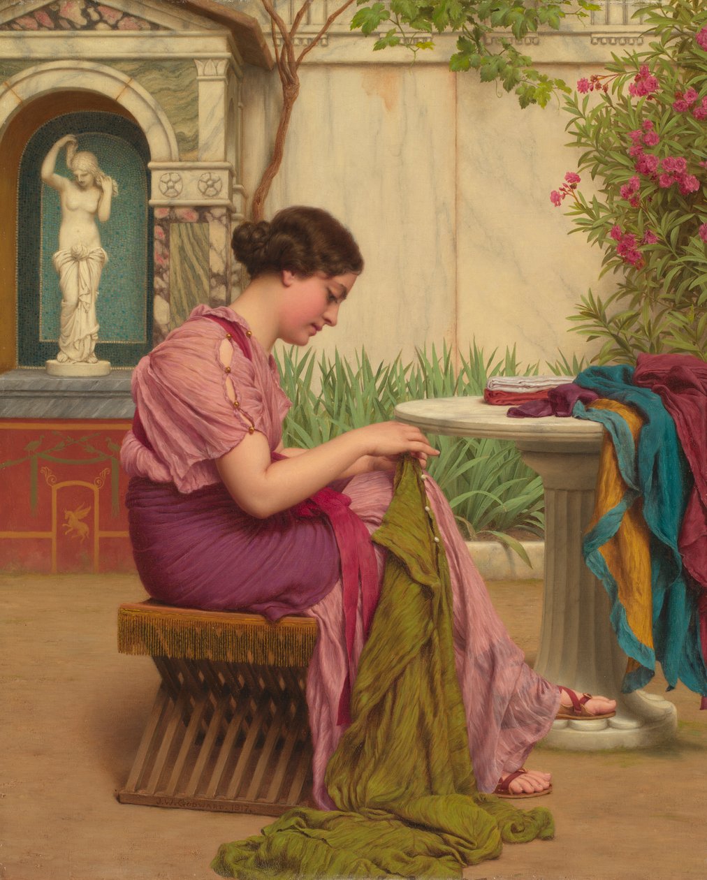 Egy öltés szabad, avagy Egy öltés az időben, 1917 alkotó: John William Godward